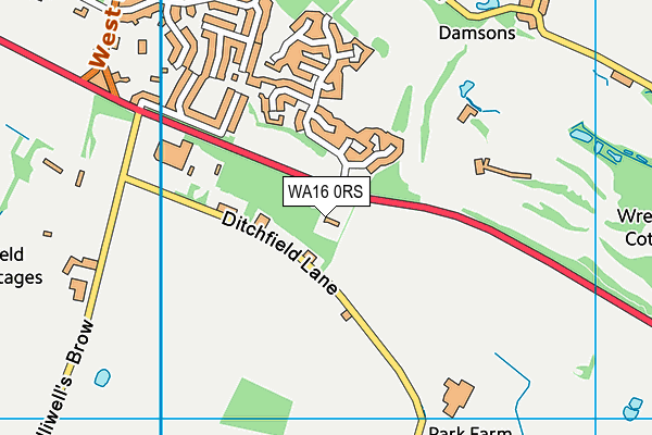 WA16 0RS map - OS VectorMap District (Ordnance Survey) WA16 0RS map - OS VectorMap District (Ordnance Survey)