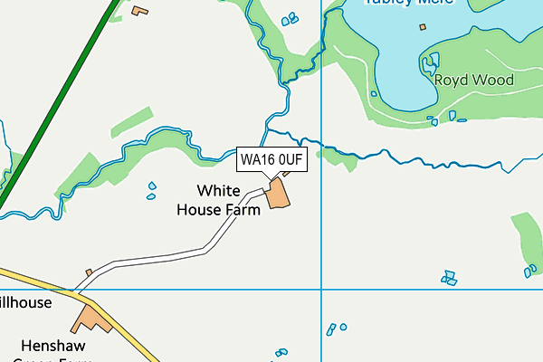 WA16 0UF map - OS VectorMap District (Ordnance Survey) WA16 0UF map - OS VectorMap District (Ordnance Survey)