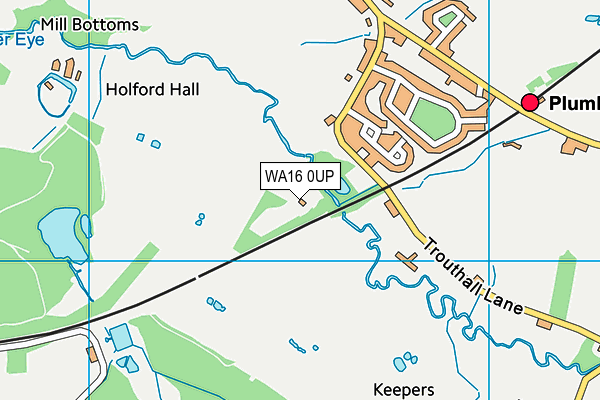 WA16 0UP map - OS VectorMap District (Ordnance Survey) WA16 0UP map - OS VectorMap District (Ordnance Survey)