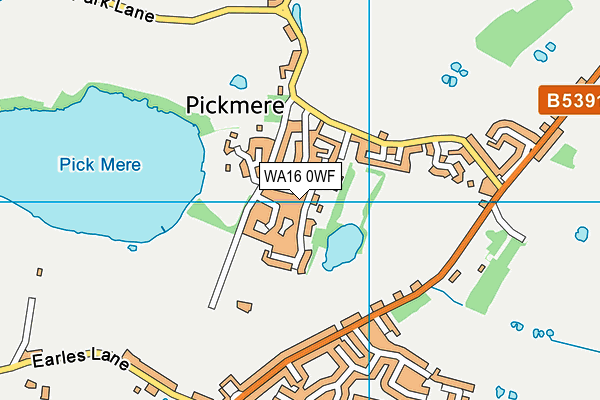 WA16 0WF map - OS VectorMap District (Ordnance Survey) WA16 0WF map - OS VectorMap District (Ordnance Survey)