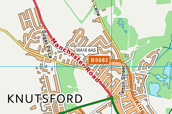 WA16 6AS map - OS VectorMap District (Ordnance Survey) WA16 6AS map - OS VectorMap District (Ordnance Survey)