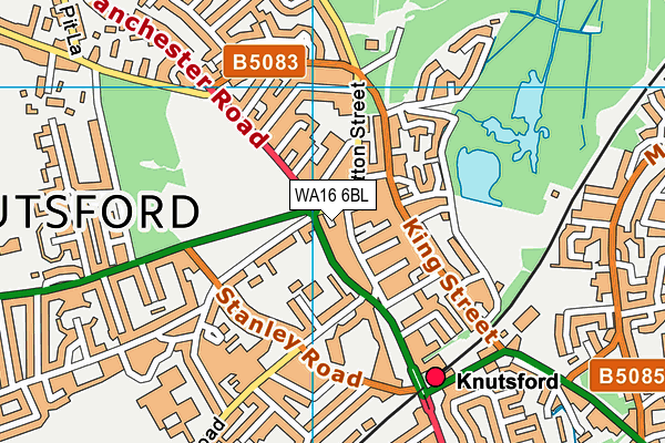 WA16 6BL map - OS VectorMap District (Ordnance Survey) WA16 6BL map - OS VectorMap District (Ordnance Survey)