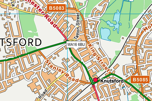 WA16 6BU map - OS VectorMap District (Ordnance Survey) WA16 6BU map - OS VectorMap District (Ordnance Survey)
