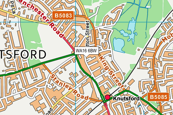 WA16 6BW map - OS VectorMap District (Ordnance Survey) WA16 6BW map - OS VectorMap District (Ordnance Survey)