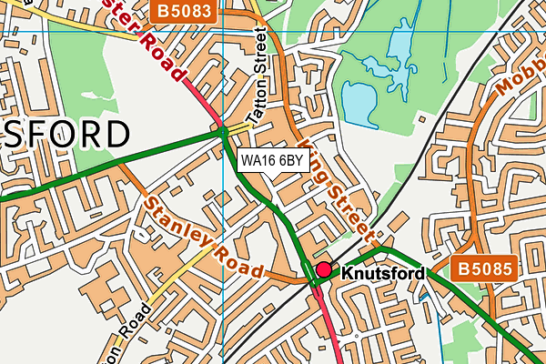 WA16 6BY map - OS VectorMap District (Ordnance Survey) WA16 6BY map - OS VectorMap District (Ordnance Survey)
