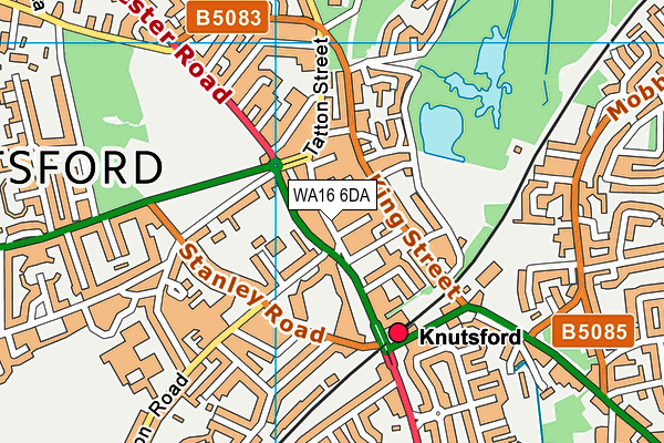 WA16 6DA map - OS VectorMap District (Ordnance Survey) WA16 6DA map - OS VectorMap District (Ordnance Survey)