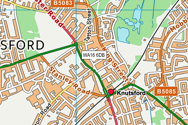 WA16 6DB map - OS VectorMap District (Ordnance Survey) WA16 6DB map - OS VectorMap District (Ordnance Survey)
