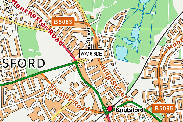 WA16 6DE map - OS VectorMap District (Ordnance Survey) WA16 6DE map - OS VectorMap District (Ordnance Survey)