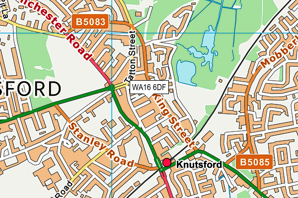 WA16 6DF map - OS VectorMap District (Ordnance Survey) WA16 6DF map - OS VectorMap District (Ordnance Survey)