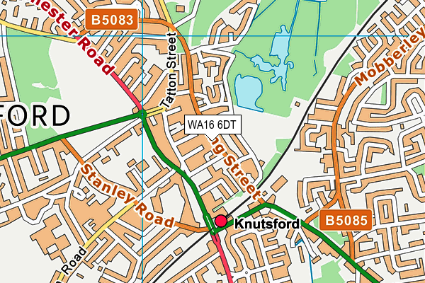 WA16 6DT map - OS VectorMap District (Ordnance Survey) WA16 6DT map - OS VectorMap District (Ordnance Survey)