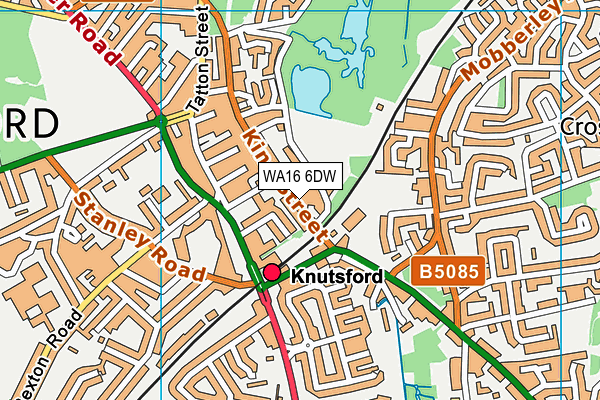 WA16 6DW map - OS VectorMap District (Ordnance Survey) WA16 6DW map - OS VectorMap District (Ordnance Survey)