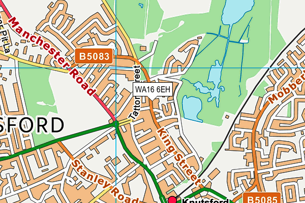 WA16 6EH map - OS VectorMap District (Ordnance Survey) WA16 6EH map - OS VectorMap District (Ordnance Survey)