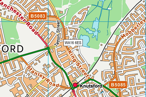 WA16 6ES map - OS VectorMap District (Ordnance Survey) WA16 6ES map - OS VectorMap District (Ordnance Survey)
