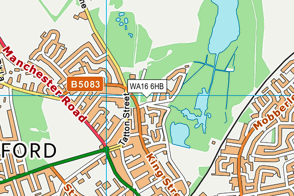 WA16 6HB map - OS VectorMap District (Ordnance Survey) WA16 6HB map - OS VectorMap District (Ordnance Survey)