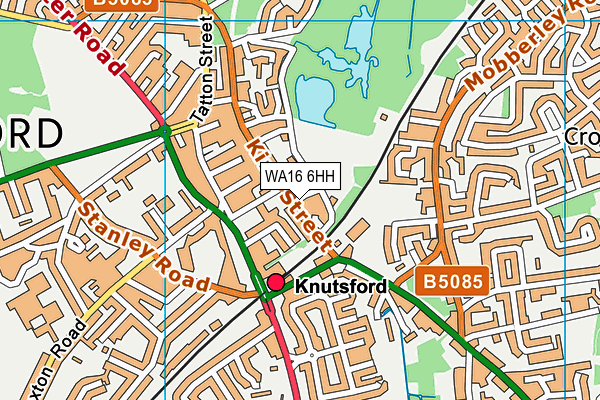WA16 6HH map - OS VectorMap District (Ordnance Survey) WA16 6HH map - OS VectorMap District (Ordnance Survey)