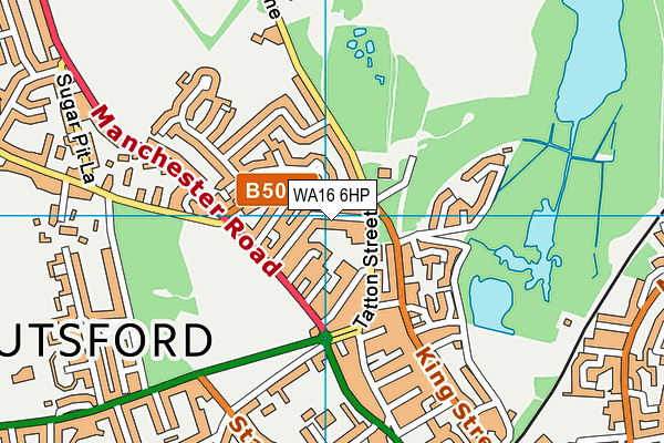 WA16 6HP map - OS VectorMap District (Ordnance Survey) WA16 6HP map - OS VectorMap District (Ordnance Survey)