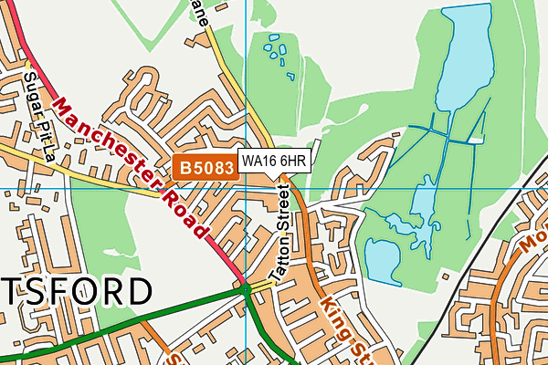WA16 6HR map - OS VectorMap District (Ordnance Survey) WA16 6HR map - OS VectorMap District (Ordnance Survey)