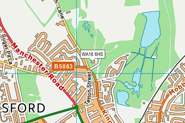 WA16 6HS map - OS VectorMap District (Ordnance Survey) WA16 6HS map - OS VectorMap District (Ordnance Survey)
