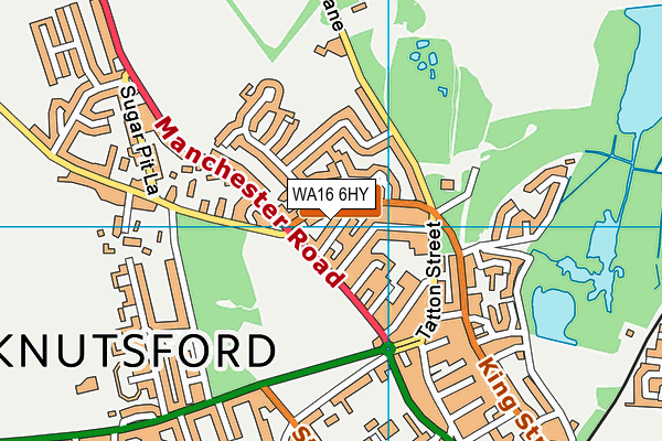WA16 6HY map - OS VectorMap District (Ordnance Survey)