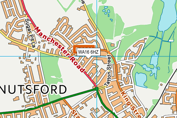 WA16 6HZ map - OS VectorMap District (Ordnance Survey) WA16 6HZ map - OS VectorMap District (Ordnance Survey)