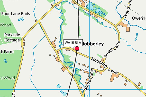 WA16 6LA map - OS VectorMap District (Ordnance Survey) WA16 6LA map - OS VectorMap District (Ordnance Survey)