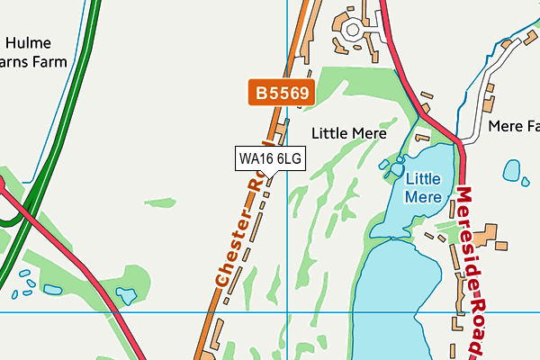 WA16 6LG map - OS VectorMap District (Ordnance Survey) WA16 6LG map - OS VectorMap District (Ordnance Survey)