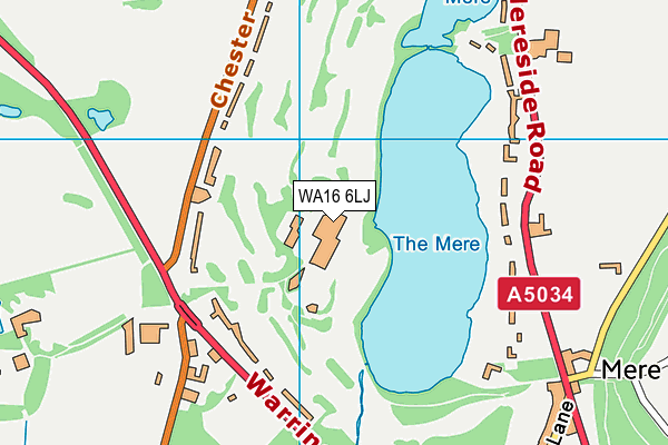 WA16 6LJ map - OS VectorMap District (Ordnance Survey) WA16 6LJ map - OS VectorMap District (Ordnance Survey)