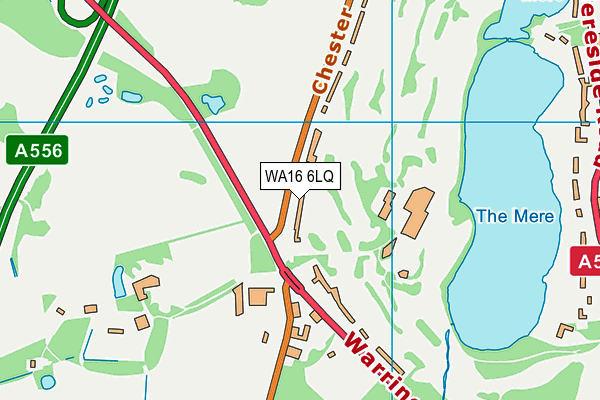WA16 6LQ map - OS VectorMap District (Ordnance Survey) WA16 6LQ map - OS VectorMap District (Ordnance Survey)