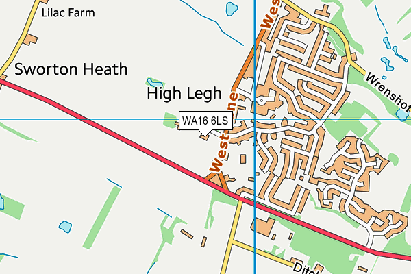 WA16 6LS map - OS VectorMap District (Ordnance Survey) WA16 6LS map - OS VectorMap District (Ordnance Survey)