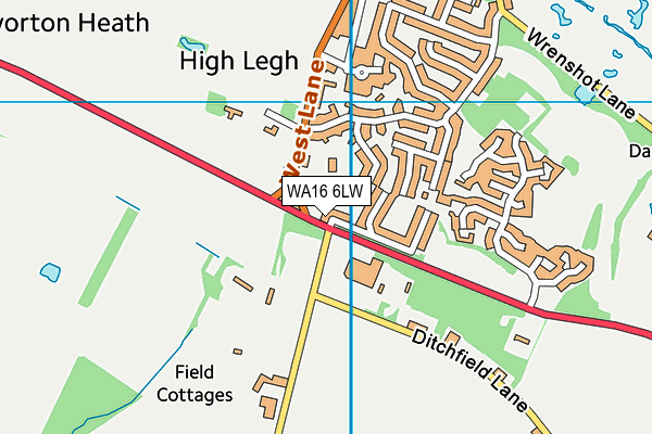 WA16 6LW map - OS VectorMap District (Ordnance Survey) WA16 6LW map - OS VectorMap District (Ordnance Survey)