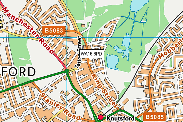 WA16 6PD map - OS VectorMap District (Ordnance Survey) WA16 6PD map - OS VectorMap District (Ordnance Survey)