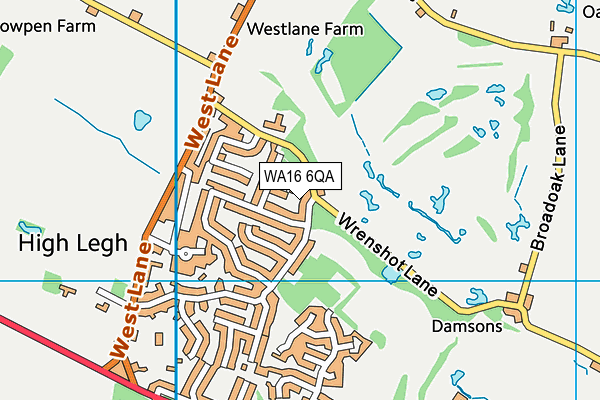 WA16 6QA map - OS VectorMap District (Ordnance Survey) WA16 6QA map - OS VectorMap District (Ordnance Survey)
