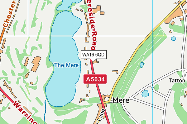 WA16 6QD map - OS VectorMap District (Ordnance Survey) WA16 6QD map - OS VectorMap District (Ordnance Survey)