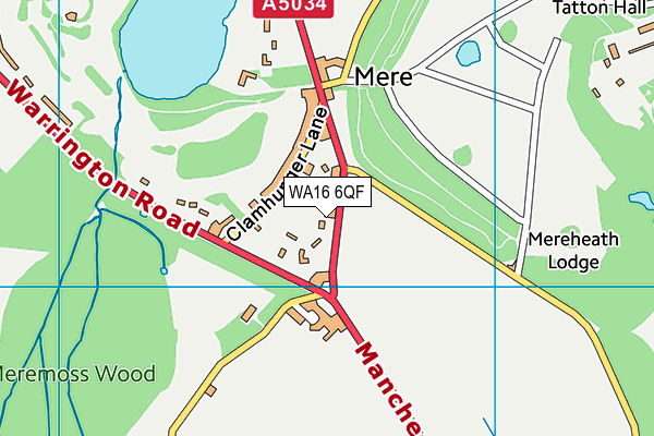 WA16 6QF map - OS VectorMap District (Ordnance Survey) WA16 6QF map - OS VectorMap District (Ordnance Survey)