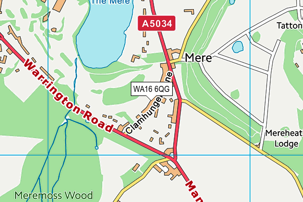 WA16 6QG map - OS VectorMap District (Ordnance Survey) WA16 6QG map - OS VectorMap District (Ordnance Survey)