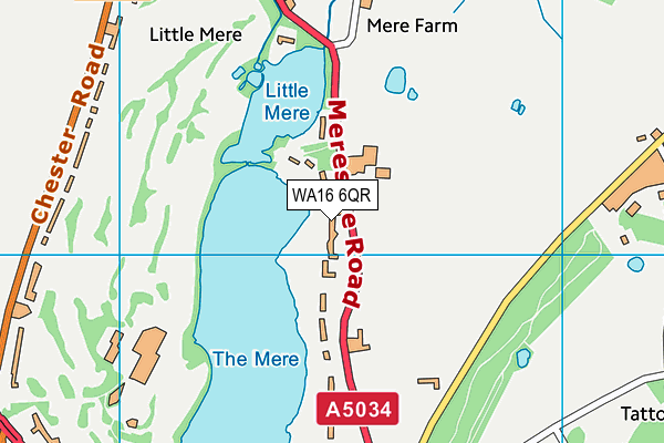 WA16 6QR map - OS VectorMap District (Ordnance Survey) WA16 6QR map - OS VectorMap District (Ordnance Survey)