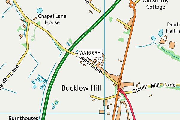 WA16 6RH map - OS VectorMap District (Ordnance Survey) WA16 6RH map - OS VectorMap District (Ordnance Survey)