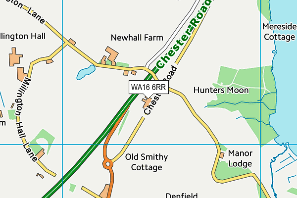 WA16 6RR map - OS VectorMap District (Ordnance Survey) WA16 6RR map - OS VectorMap District (Ordnance Survey)