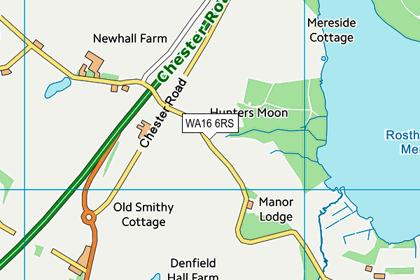 WA16 6RS map - OS VectorMap District (Ordnance Survey) WA16 6RS map - OS VectorMap District (Ordnance Survey)