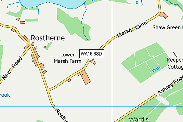 WA16 6SD map - OS VectorMap District (Ordnance Survey) WA16 6SD map - OS VectorMap District (Ordnance Survey)