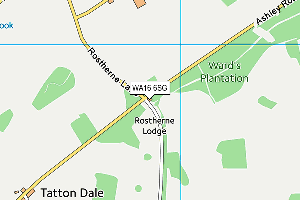 WA16 6SG map - OS VectorMap District (Ordnance Survey) WA16 6SG map - OS VectorMap District (Ordnance Survey)