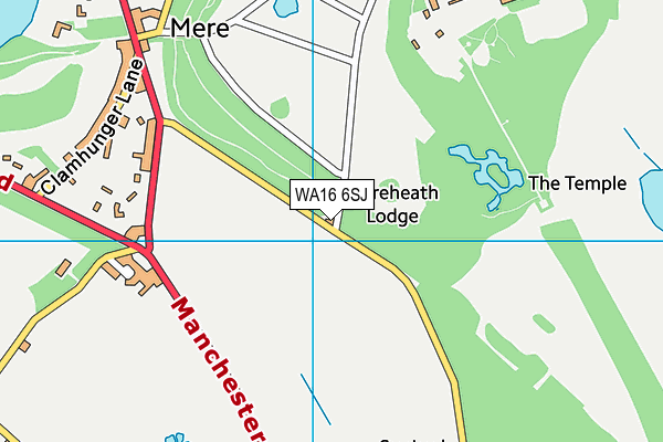 WA16 6SJ map - OS VectorMap District (Ordnance Survey) WA16 6SJ map - OS VectorMap District (Ordnance Survey)