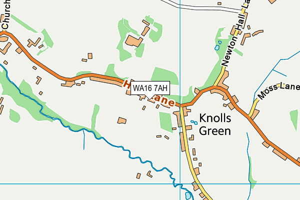 WA16 7AH map - OS VectorMap District (Ordnance Survey) WA16 7AH map - OS VectorMap District (Ordnance Survey)
