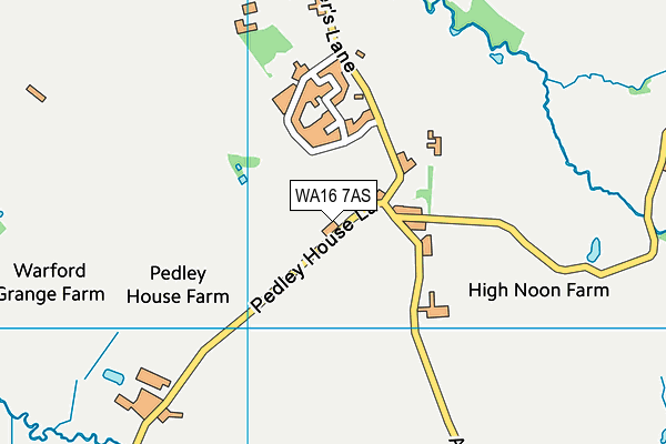 WA16 7AS map - OS VectorMap District (Ordnance Survey) WA16 7AS map - OS VectorMap District (Ordnance Survey)