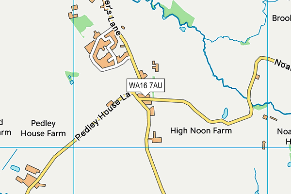 WA16 7AU map - OS VectorMap District (Ordnance Survey) WA16 7AU map - OS VectorMap District (Ordnance Survey)