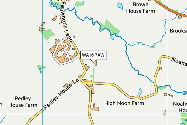 WA16 7AW map - OS VectorMap District (Ordnance Survey) WA16 7AW map - OS VectorMap District (Ordnance Survey)