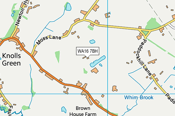 WA16 7BH map - OS VectorMap District (Ordnance Survey) WA16 7BH map - OS VectorMap District (Ordnance Survey)