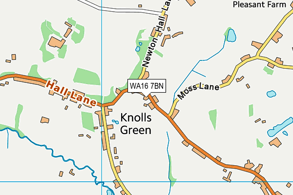 WA16 7BN map - OS VectorMap District (Ordnance Survey)