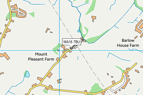 WA16 7BU map - OS VectorMap District (Ordnance Survey) WA16 7BU map - OS VectorMap District (Ordnance Survey)