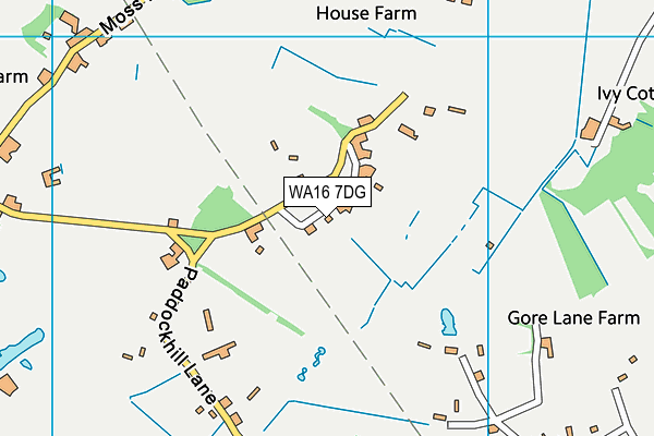 WA16 7DG map - OS VectorMap District (Ordnance Survey) WA16 7DG map - OS VectorMap District (Ordnance Survey)
